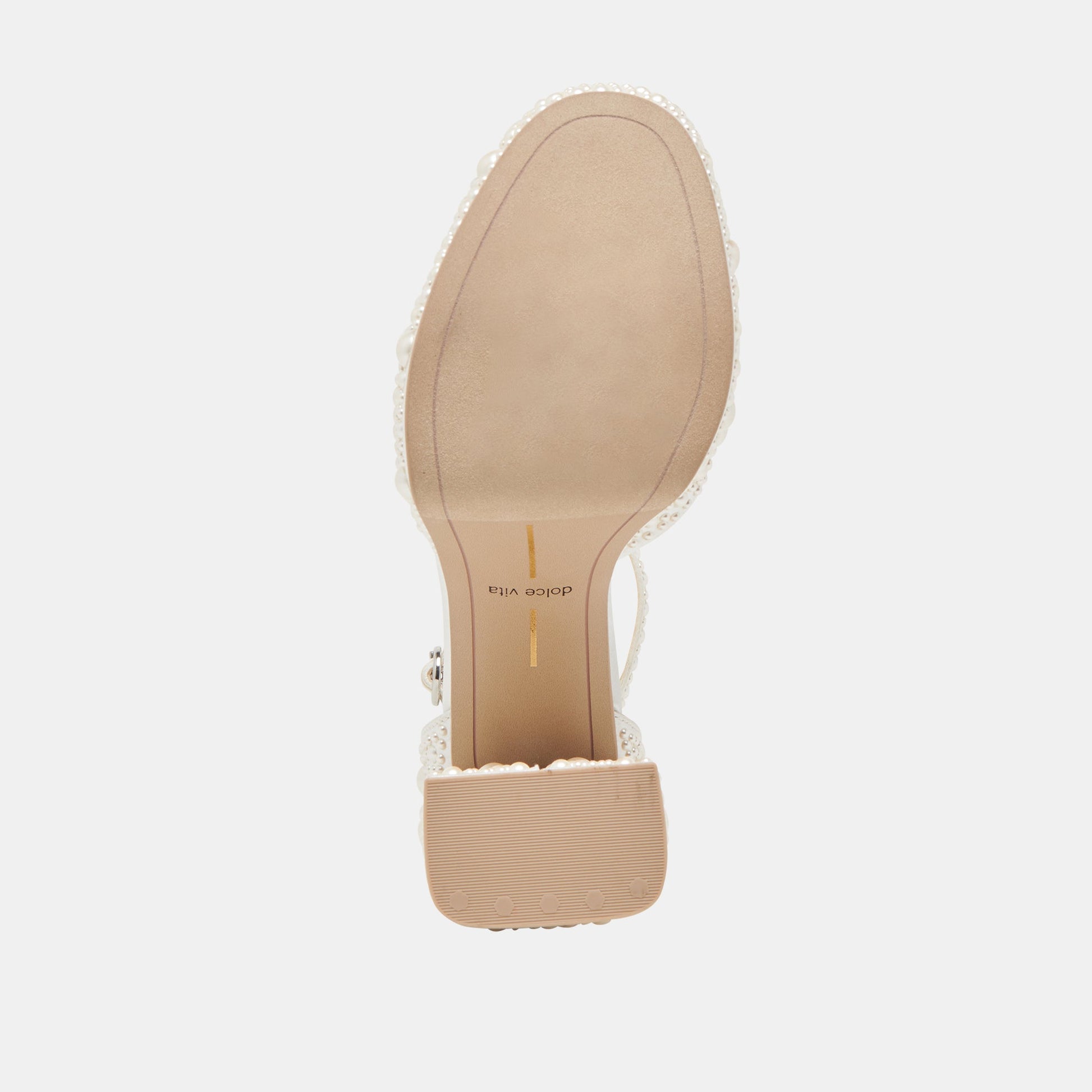 PANDRO PEARL WIDE HEELS TRUE WHITE SATIN
 – Dolce Vita