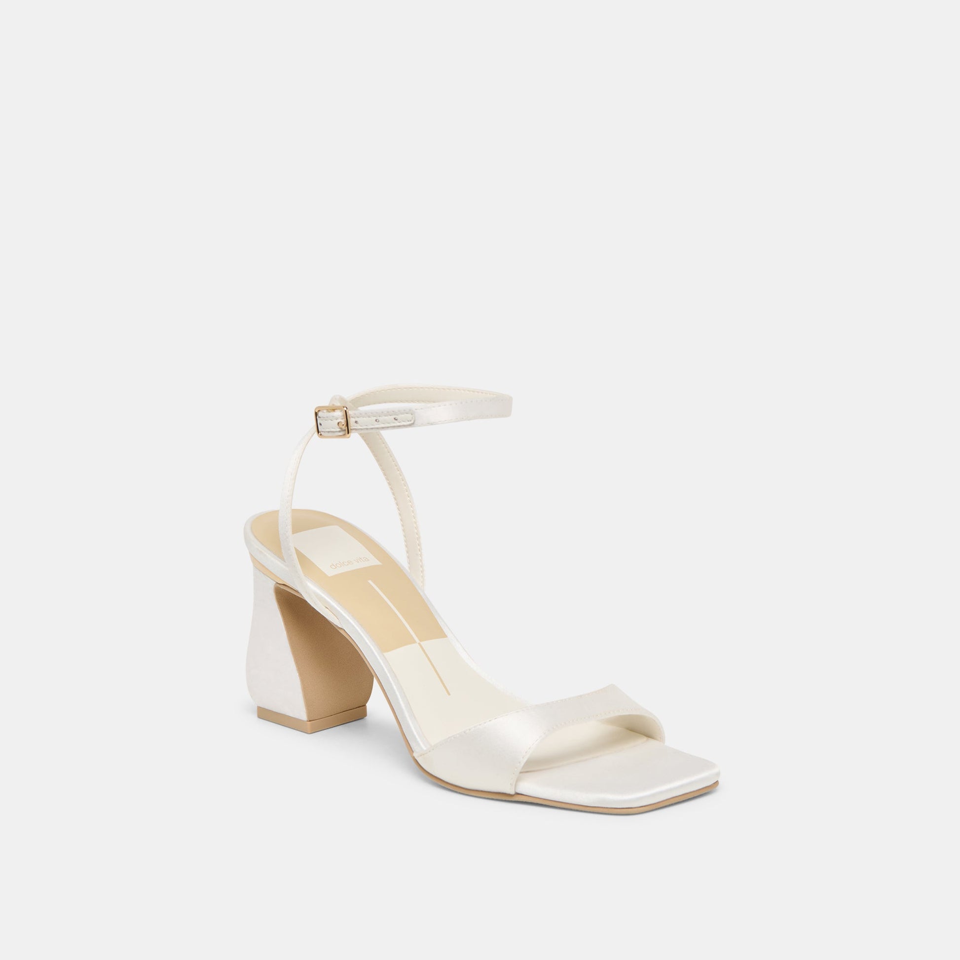 Tilda True White Satin Heels