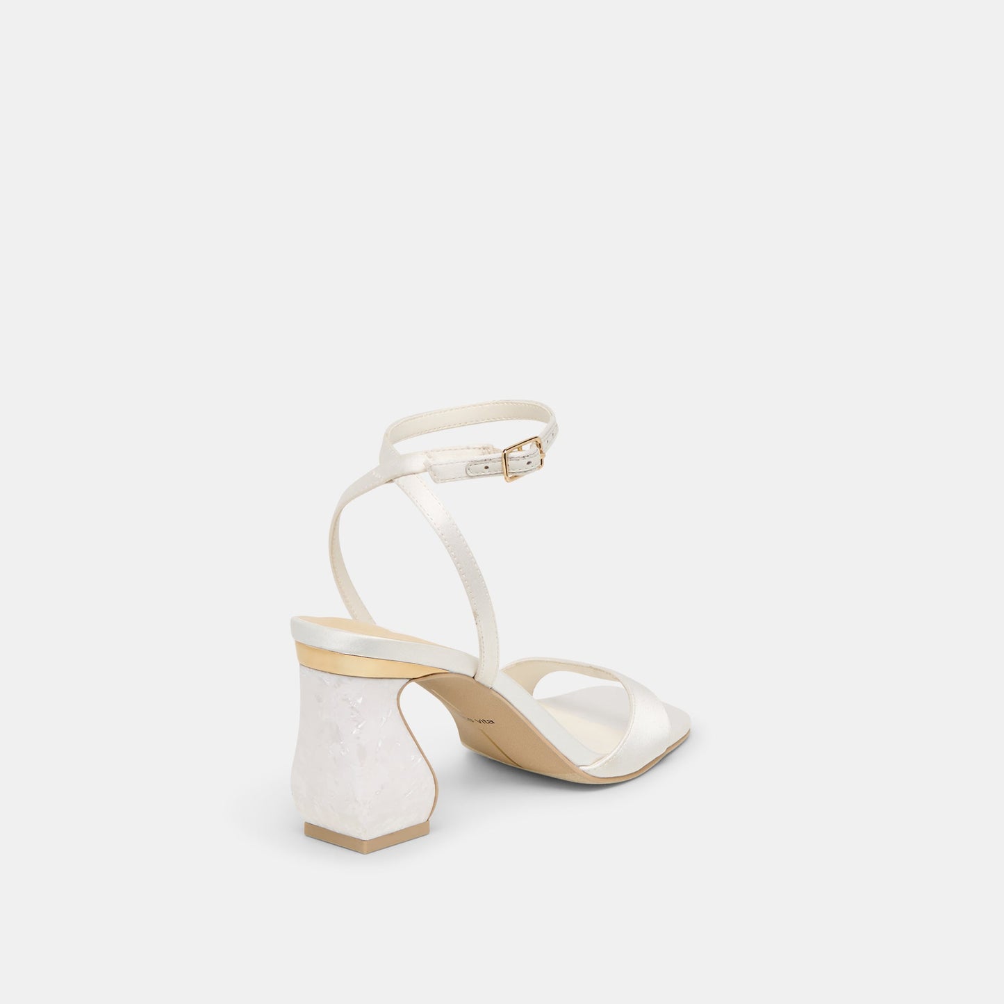 Tilda True White Satin Heels