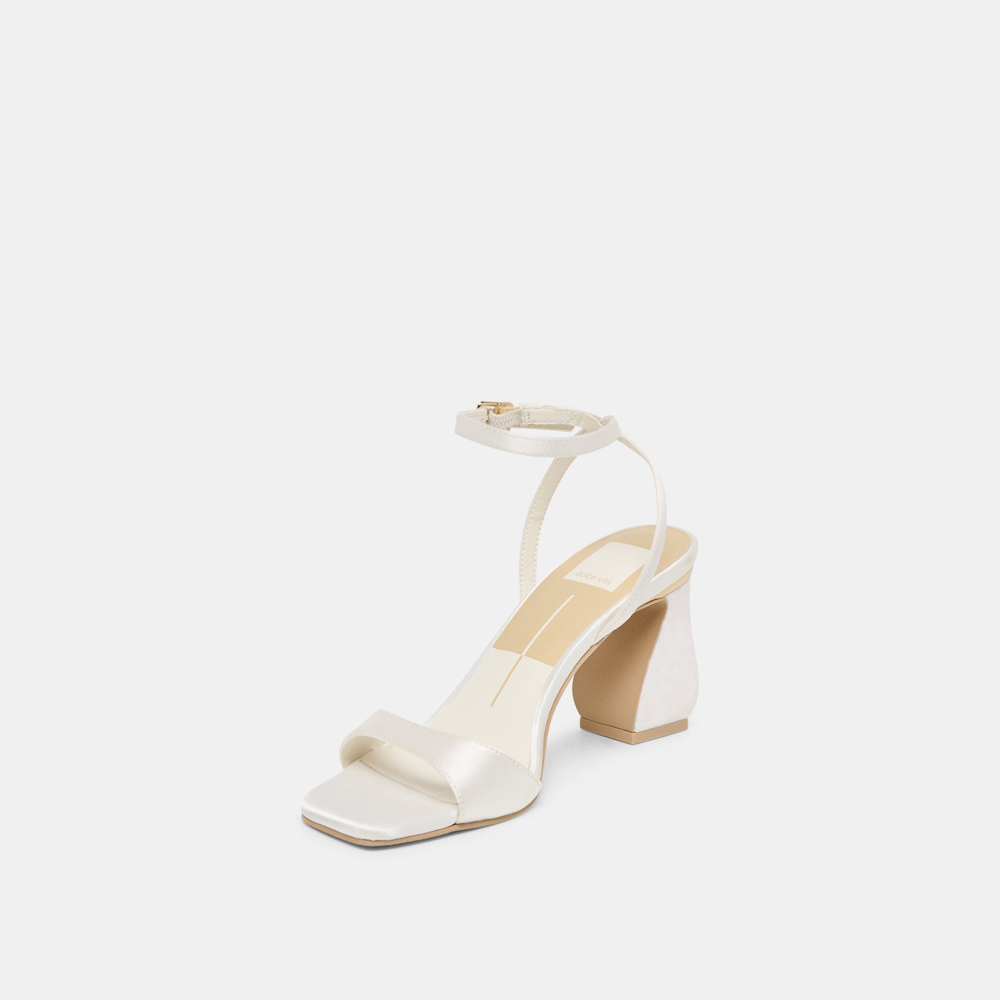 Tilda True White Satin Heels