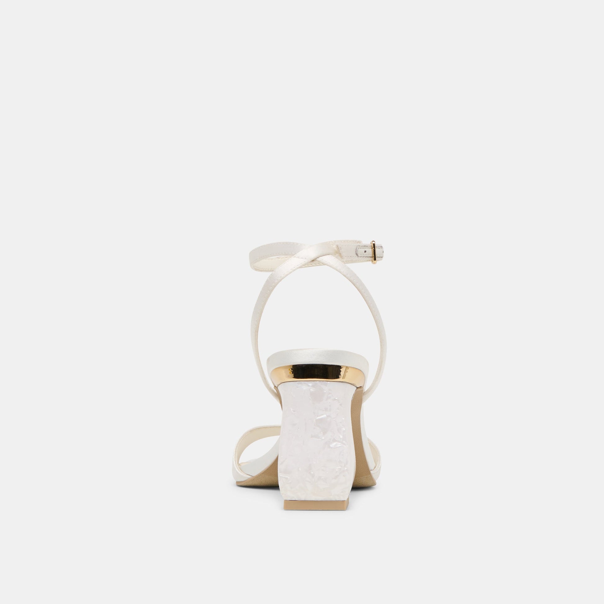 Tilda True White Satin Heels