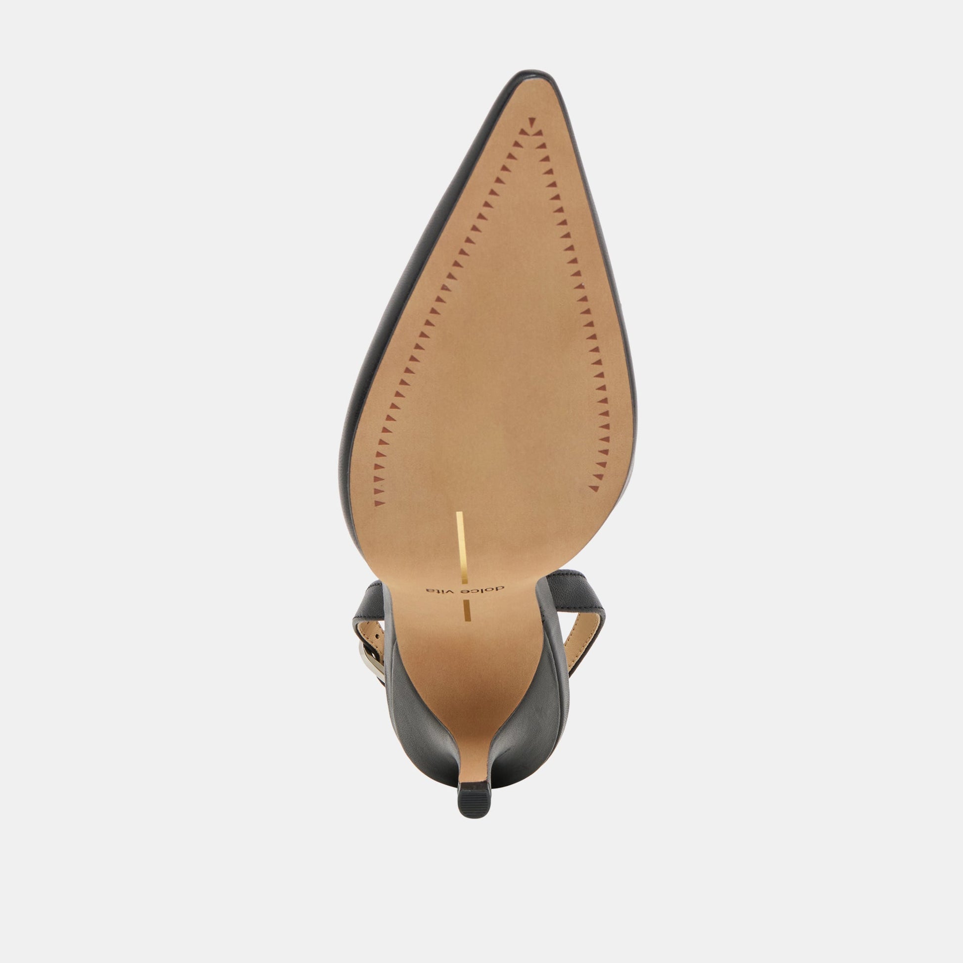 Hamya Black Leather Heels