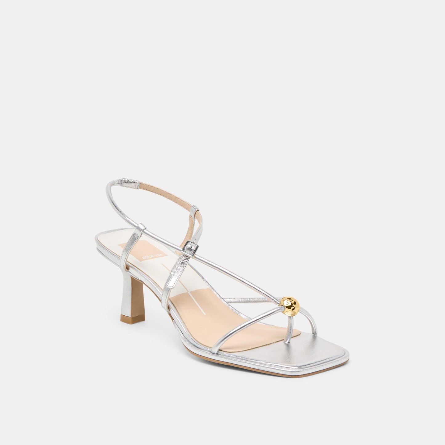 Mylee Silver Distressed Leather Heels