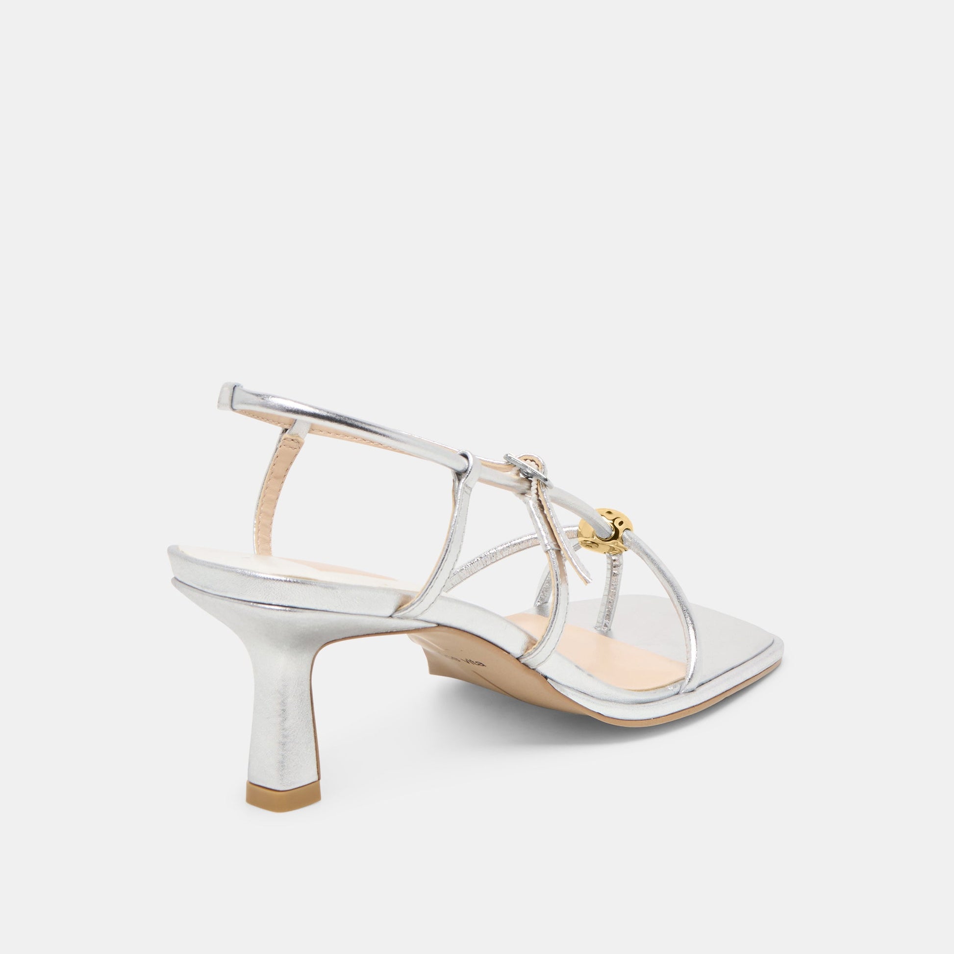 Mylee Silver Distressed Leather Heels