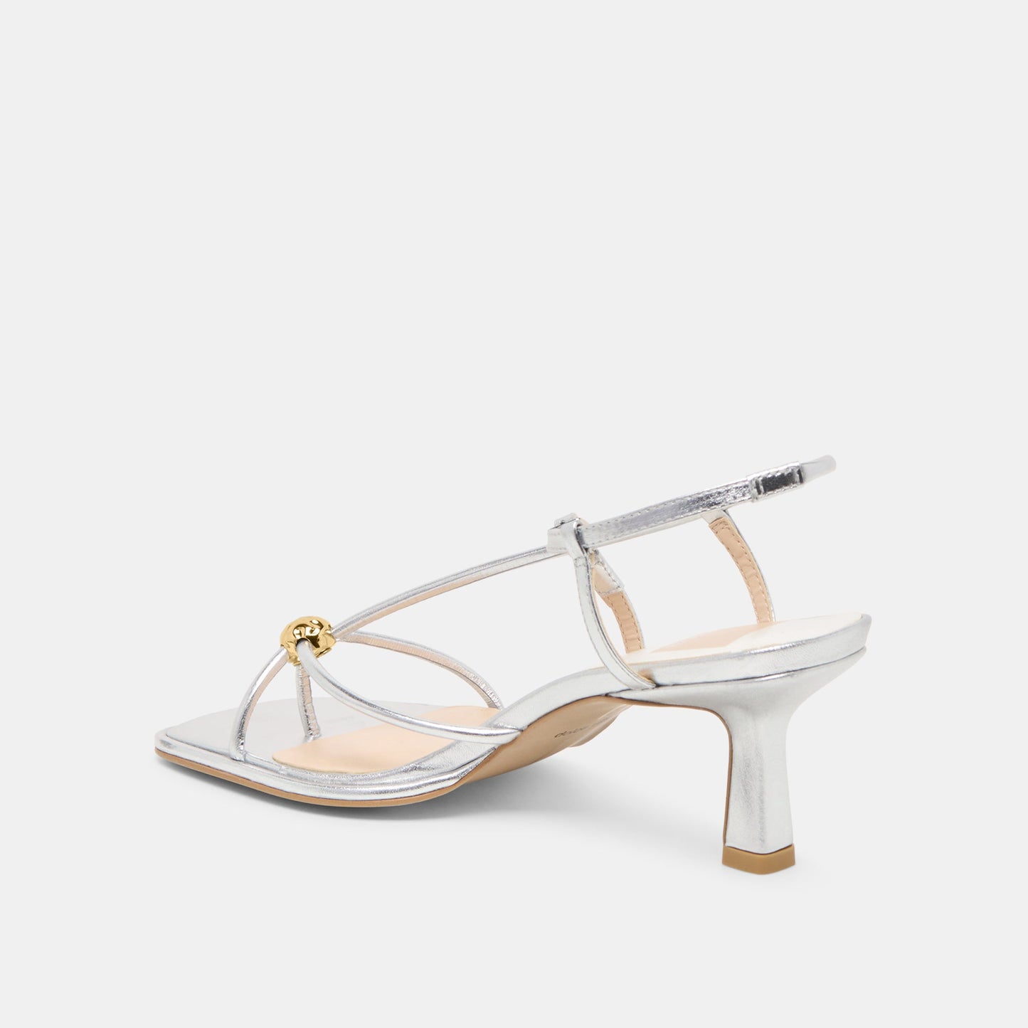 Mylee Silver Distressed Leather Heels