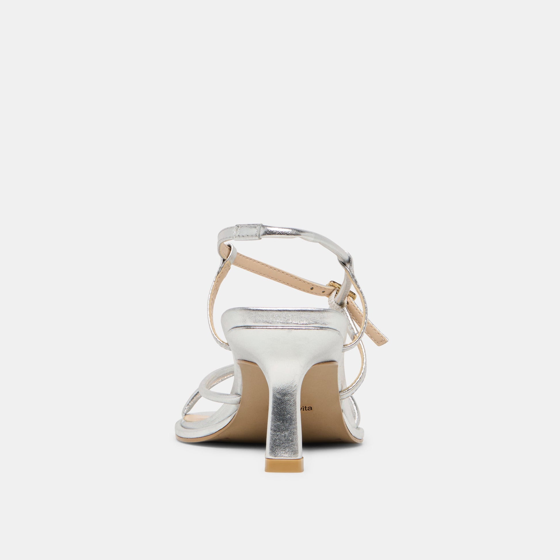 Mylee Silver Distressed Leather Heels