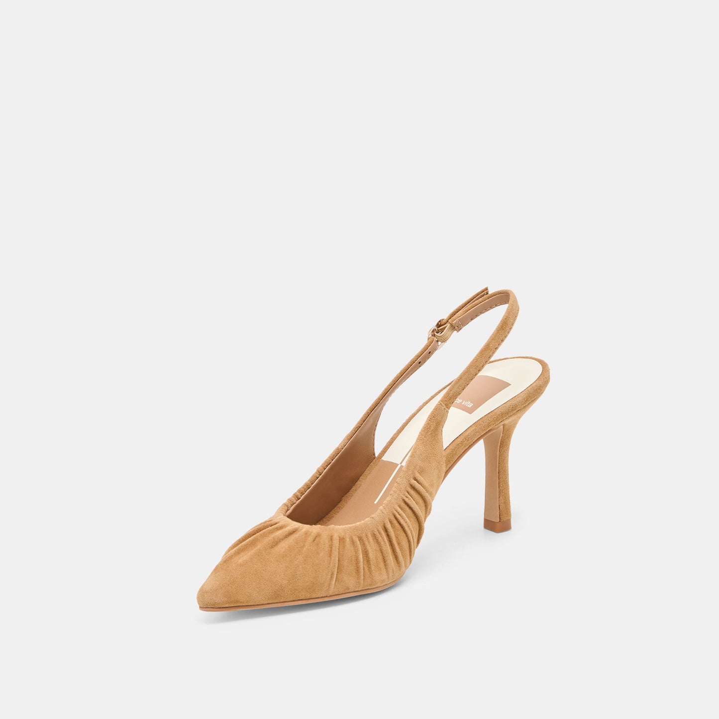 Keira Lt Brown Suede Heels
