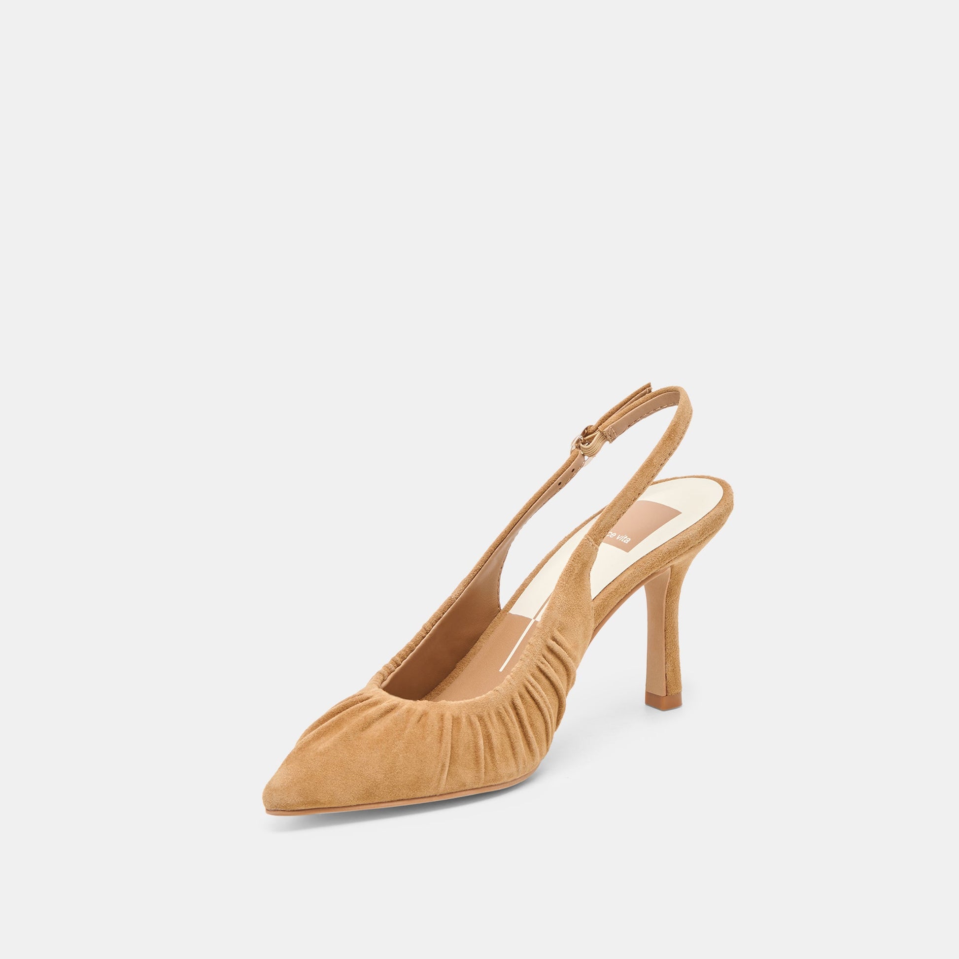 Keira Lt Brown Suede Heels