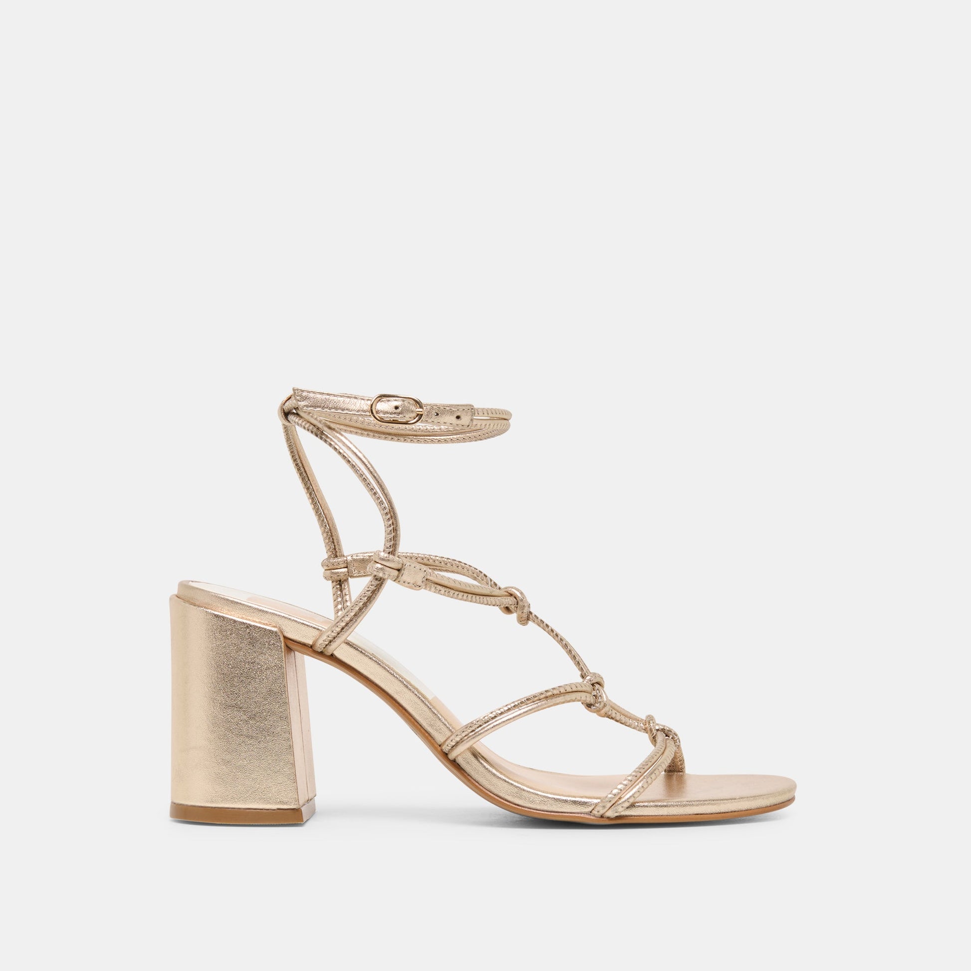Fizzy Gold Leather Heels