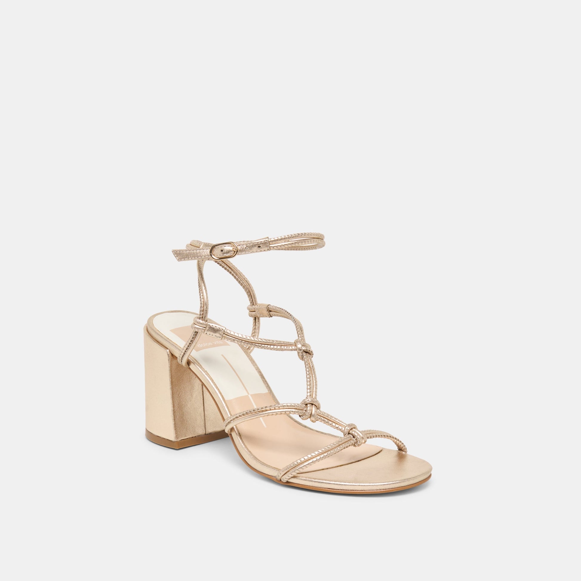 Fizzy Gold Leather Heels