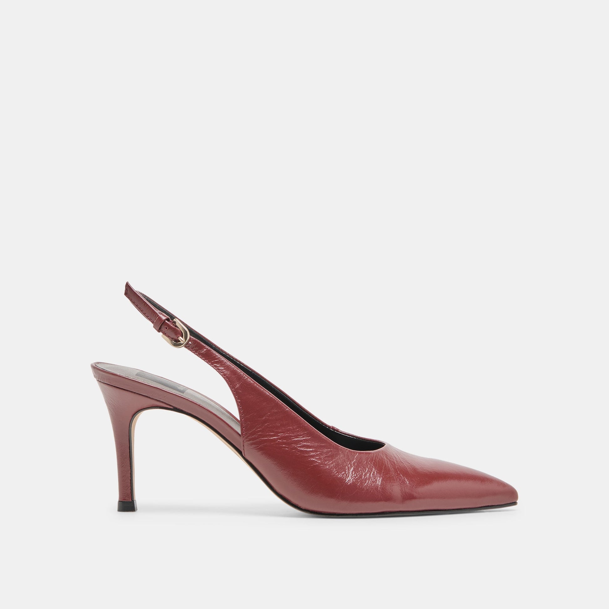 Elasi Oxblood Crinkle Heels