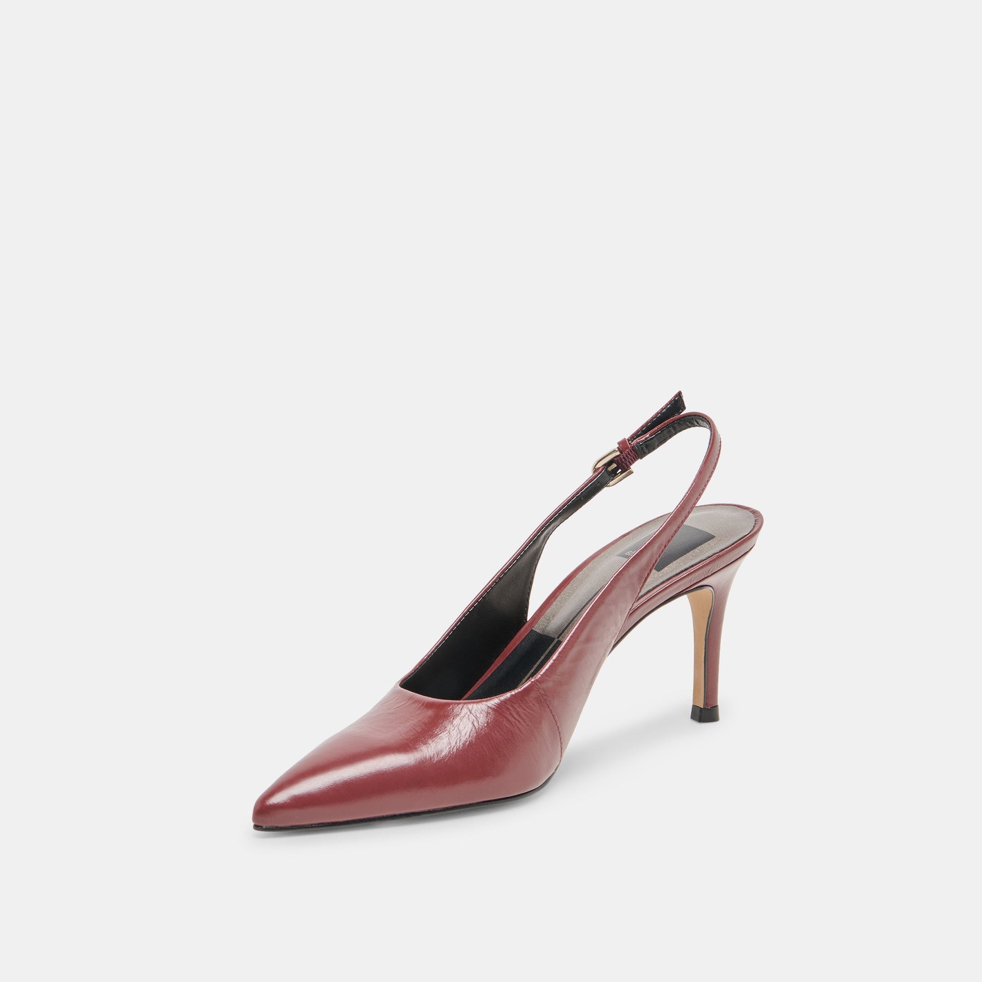 Elasi Oxblood Crinkle Heels