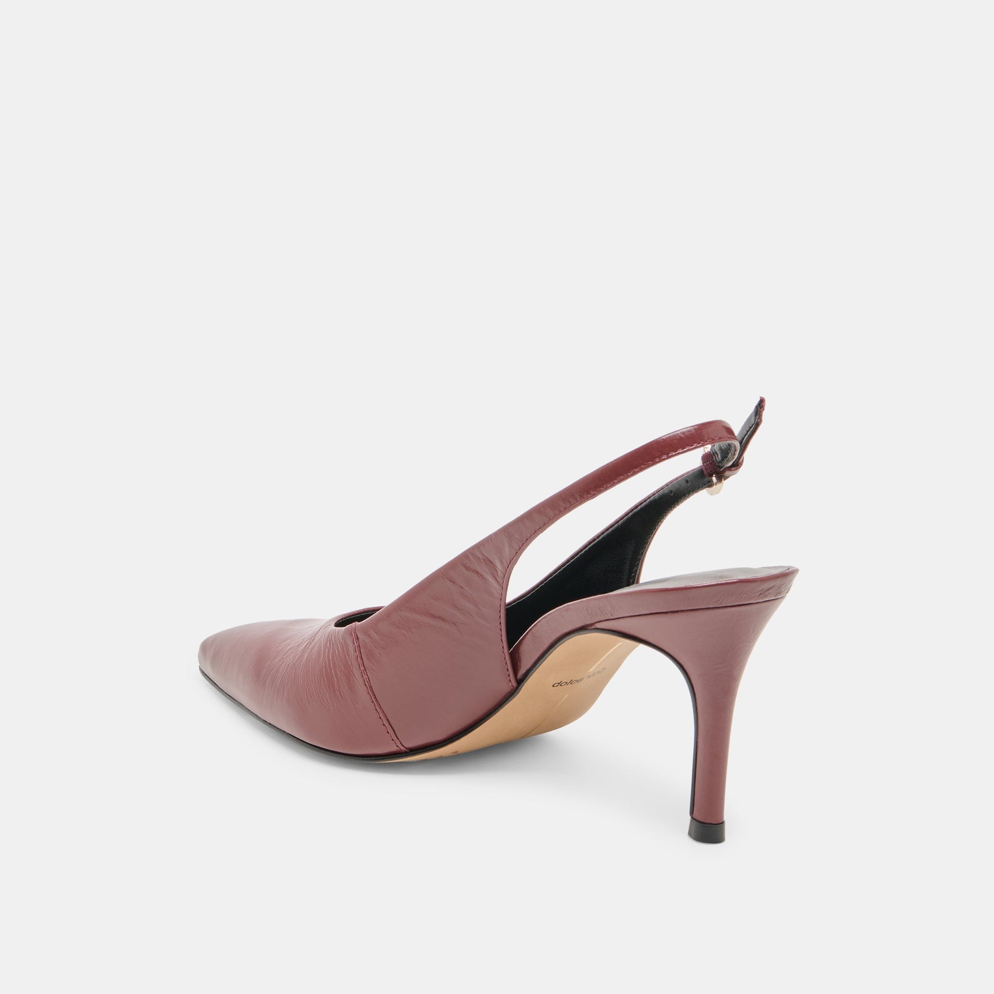 Elasi Oxblood Crinkle Heels