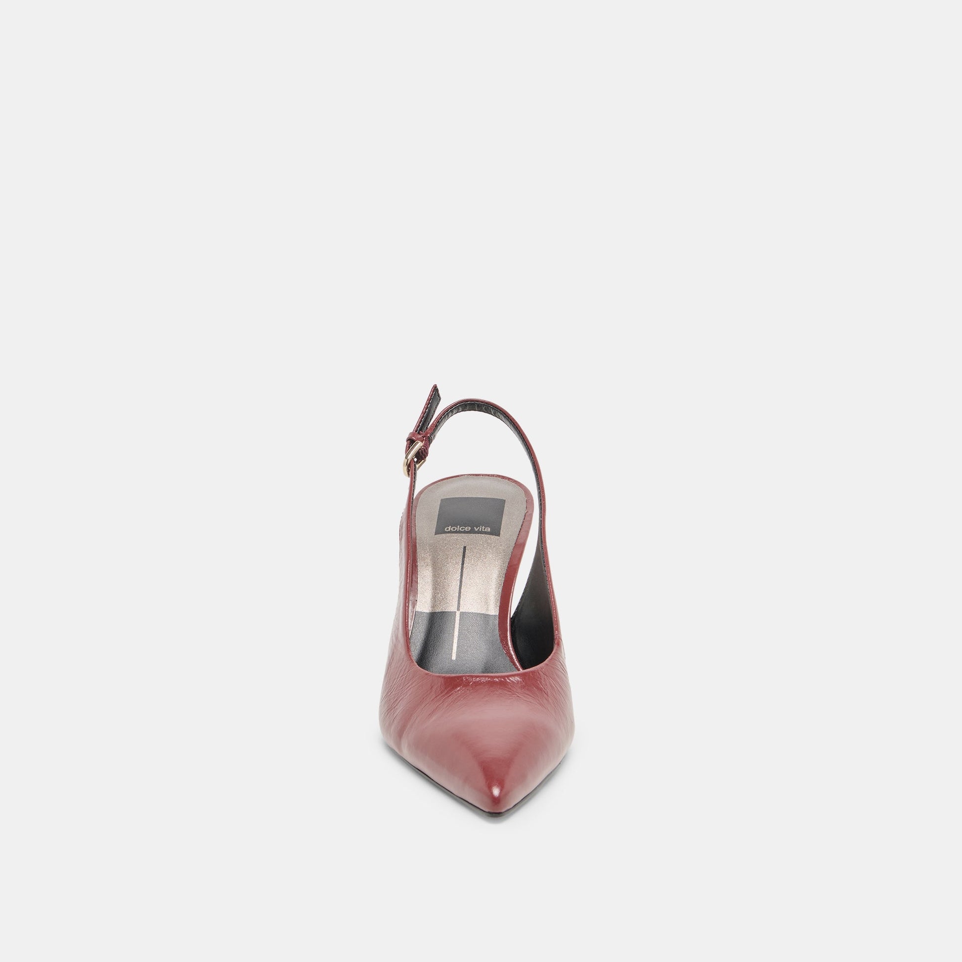 Elasi Oxblood Crinkle Heels