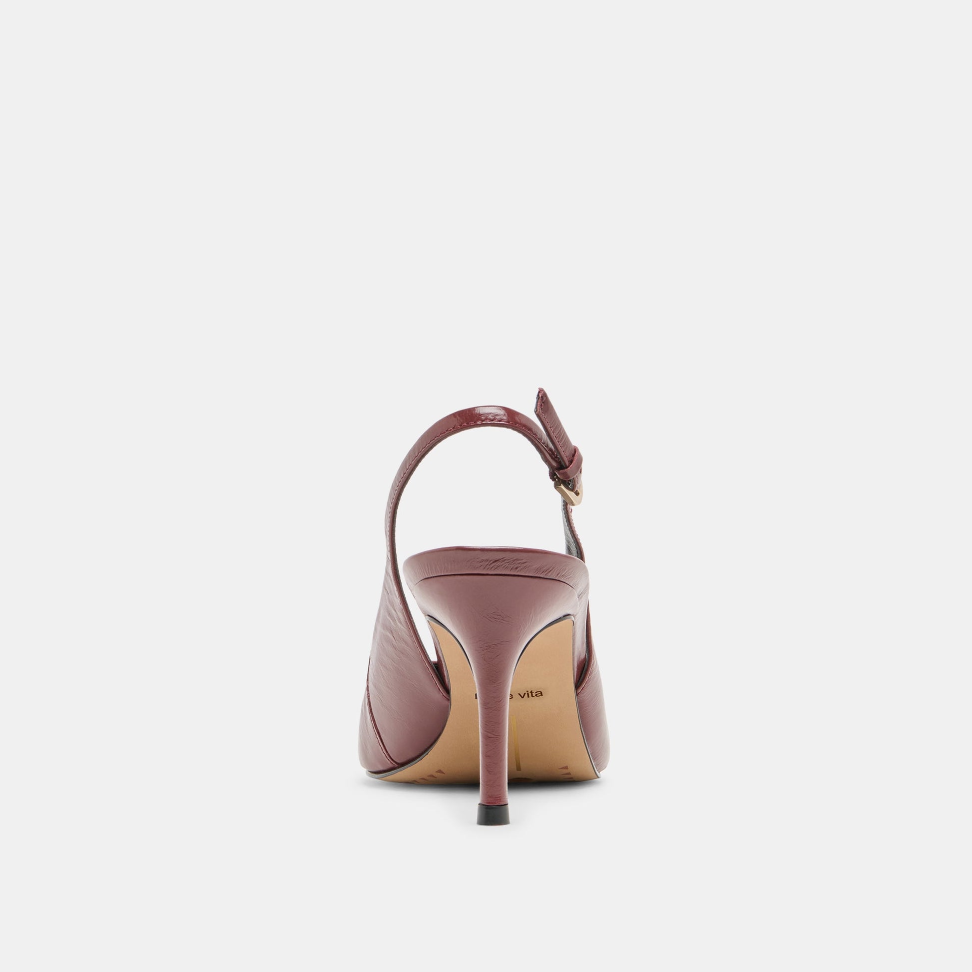 Elasi Oxblood Crinkle Heels
