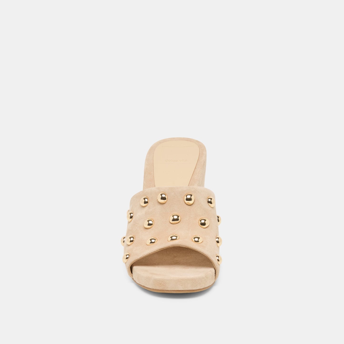 Holta Stud Camel Suede Wedges
