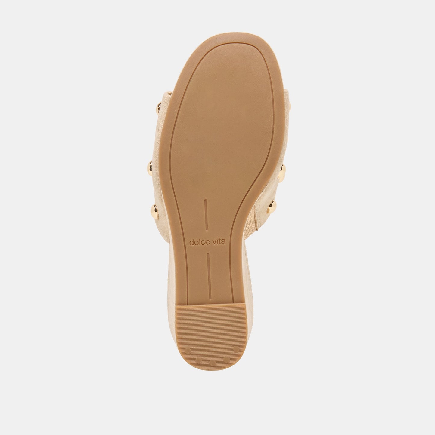 Holta Stud Camel Suede Wedges