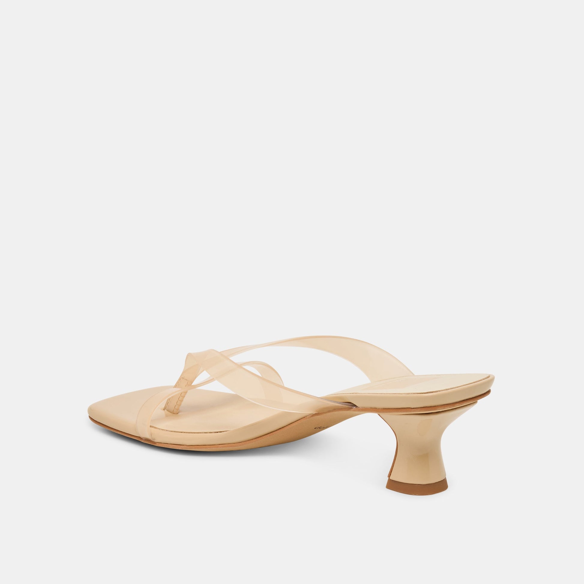 Brevel Vinyl Wide Praline Jelly Heels