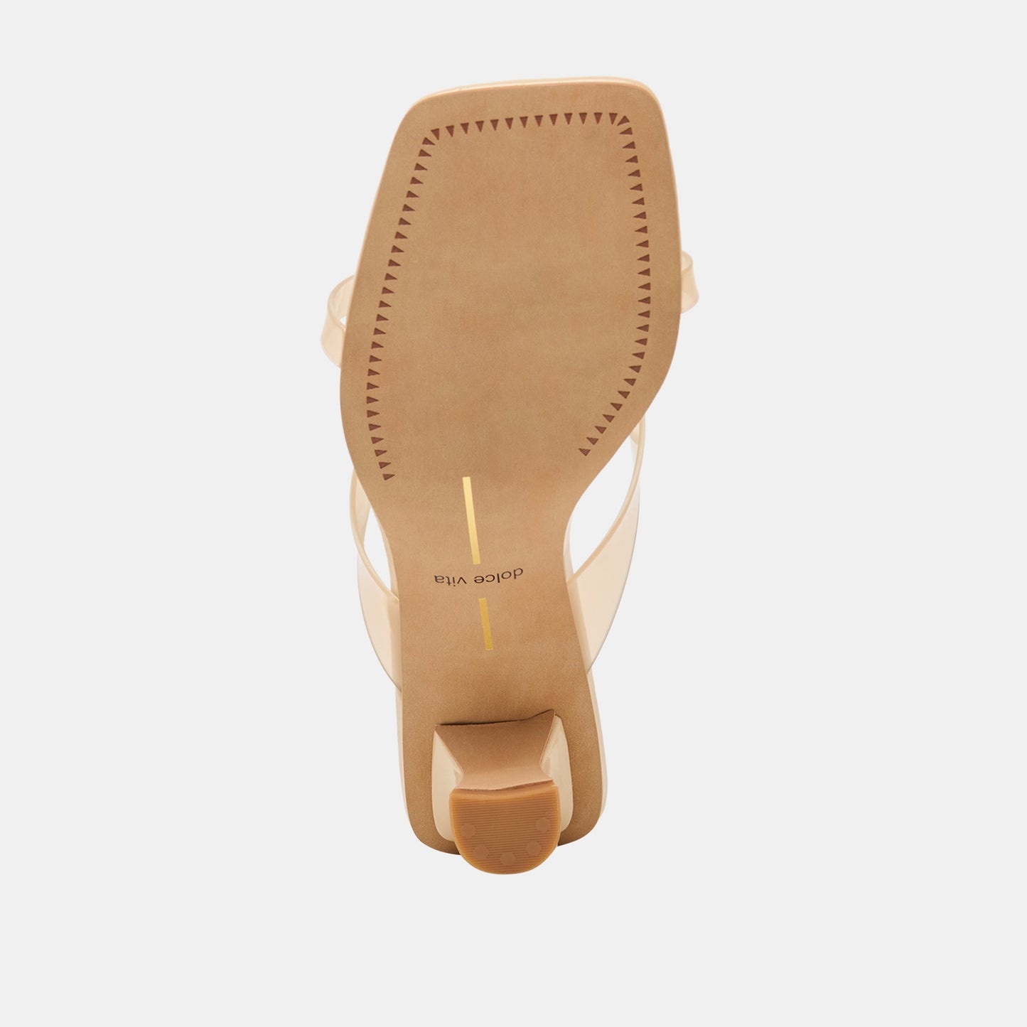 Brevel Vinyl Wide Praline Jelly Heels