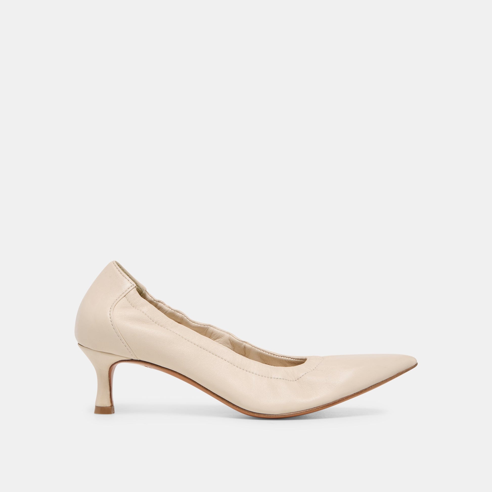 Celtin Off White Leather Heels