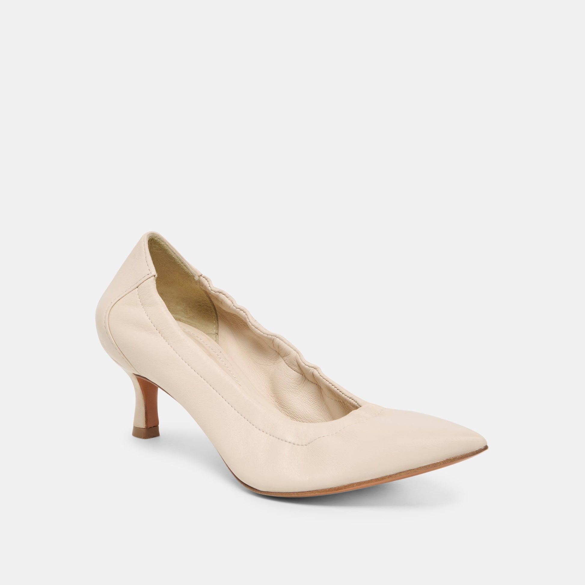 Celtin Off White Leather Heels