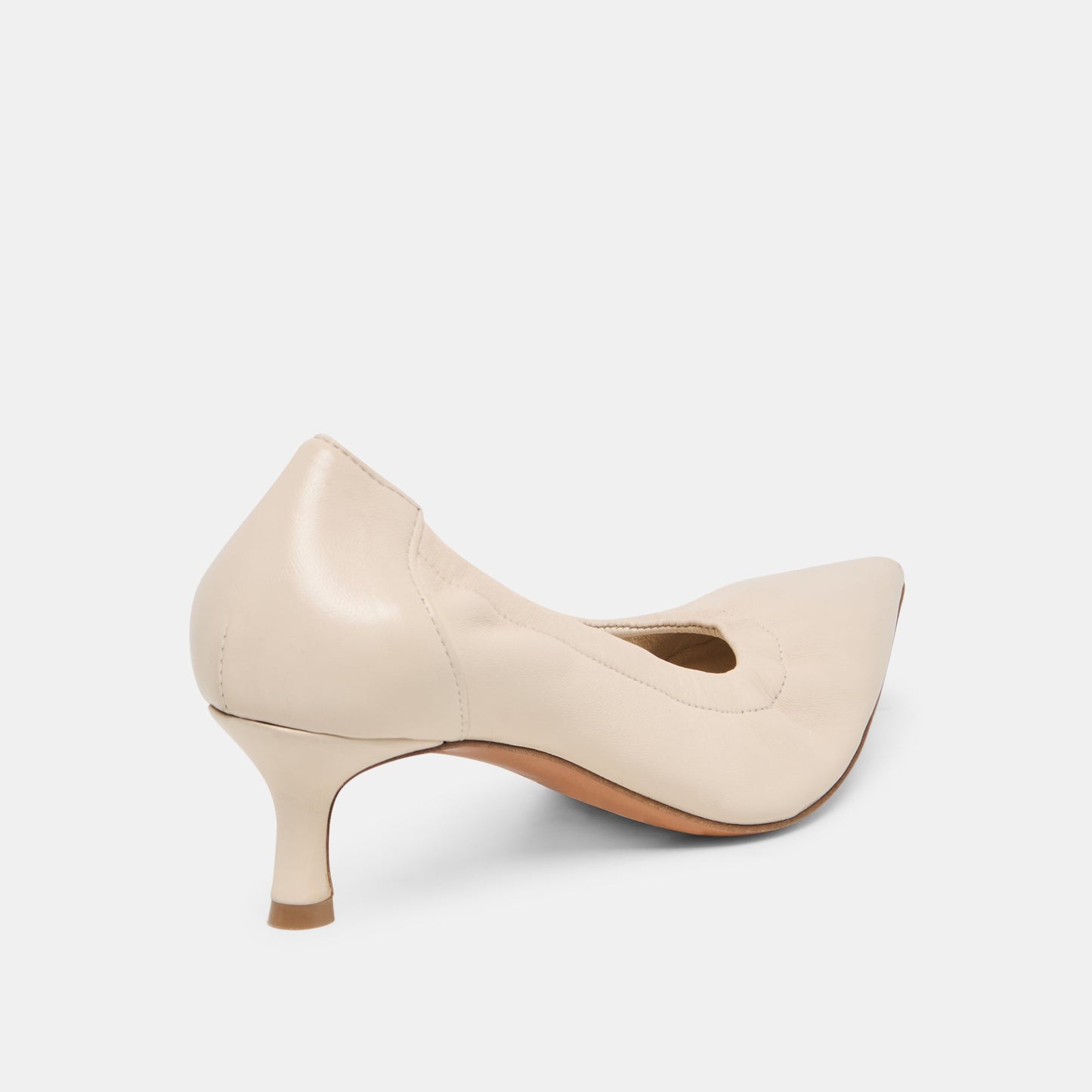 Celtin Off White Leather Heels