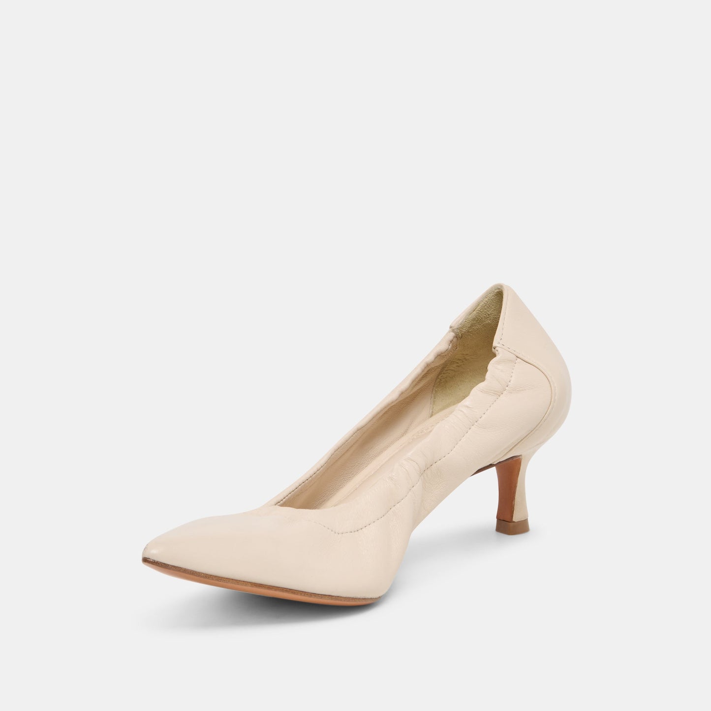 Celtin Off White Leather Heels