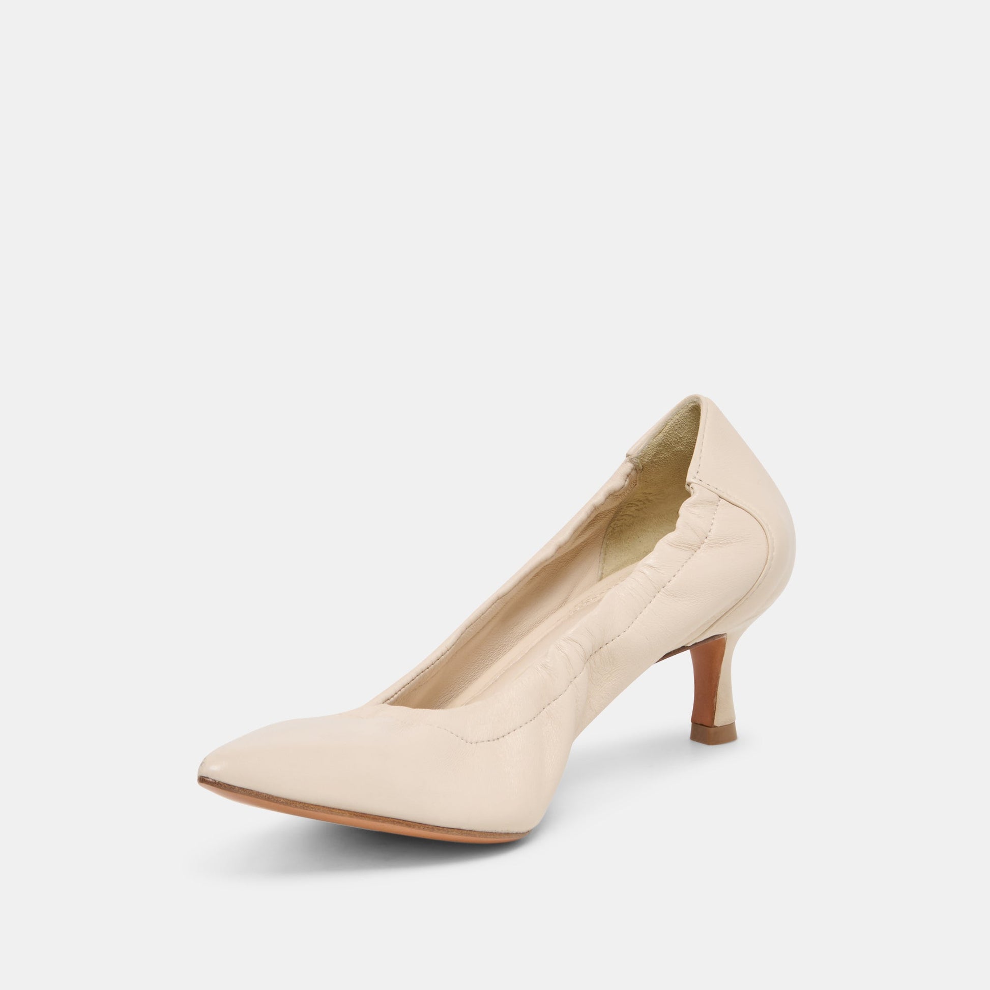 Celtin Off White Leather Heels