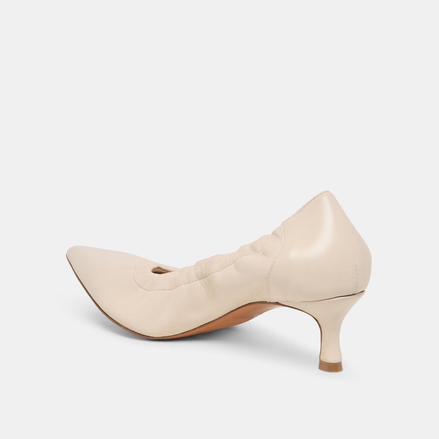 Celtin Off White Leather Heels