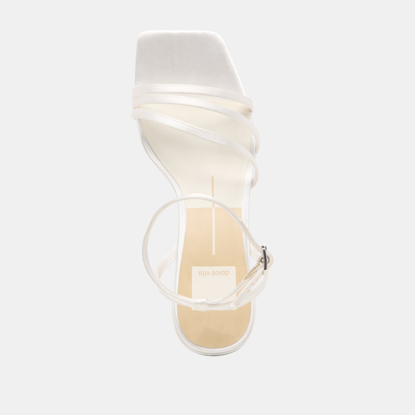 Ysabel True White Satin Heels
