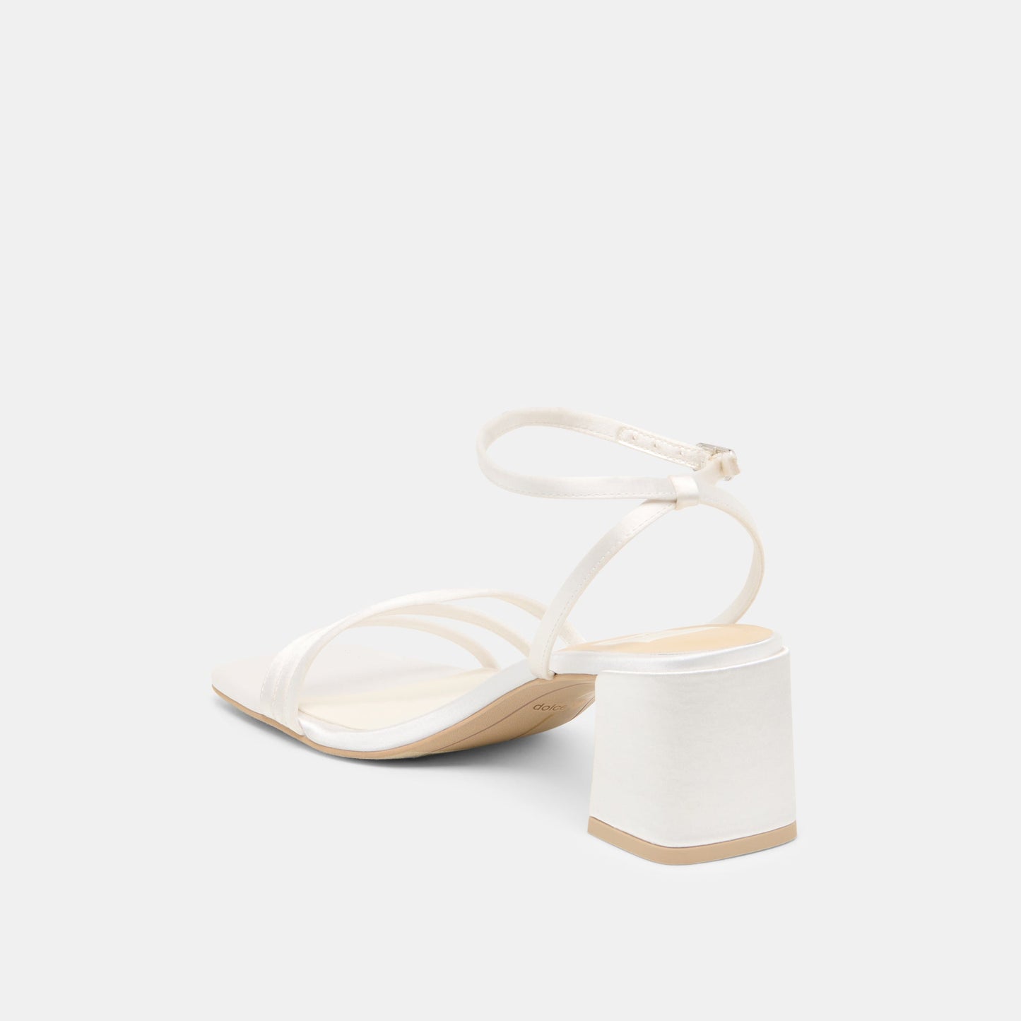Ysabel True White Satin Heels