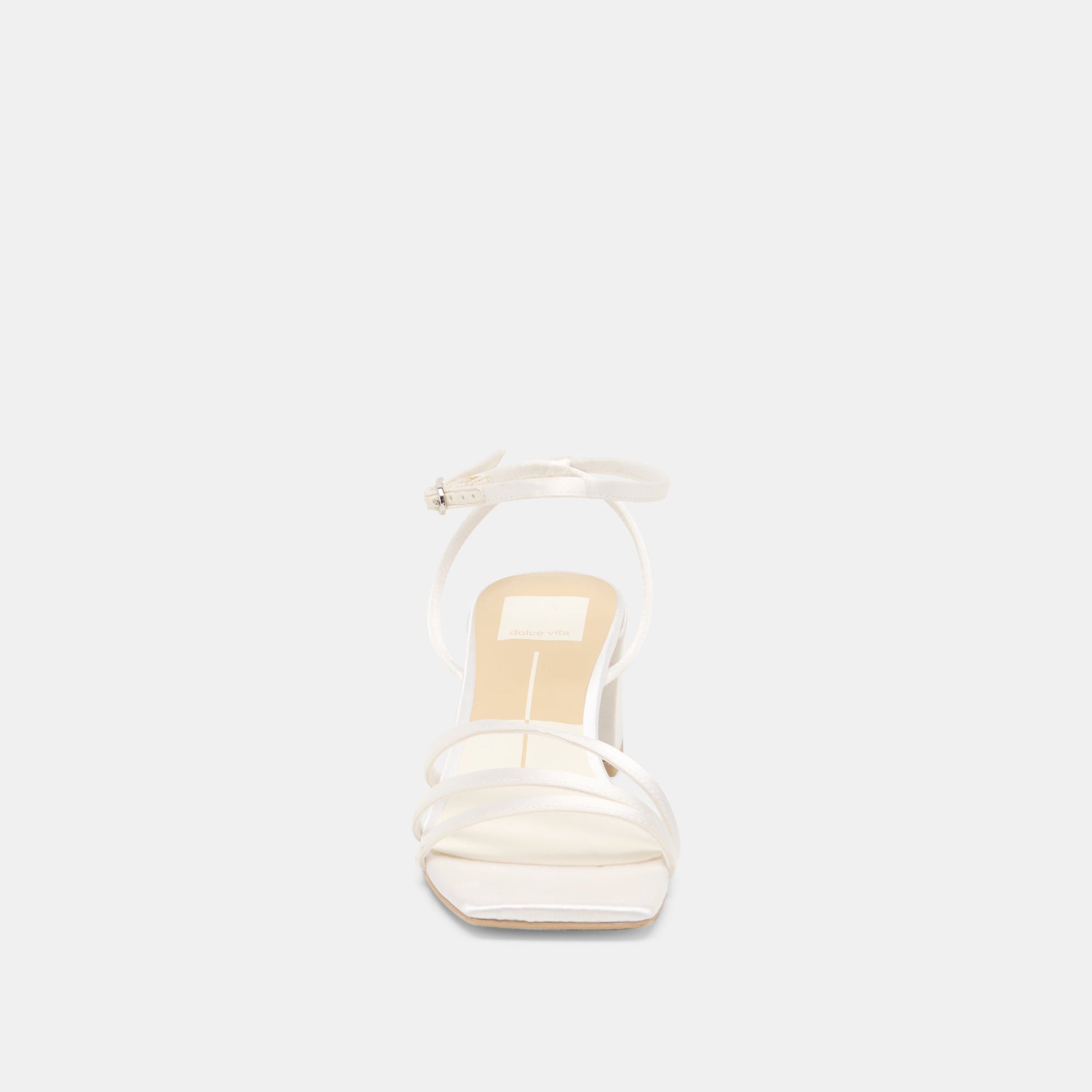 Ysabel True White Satin Heels