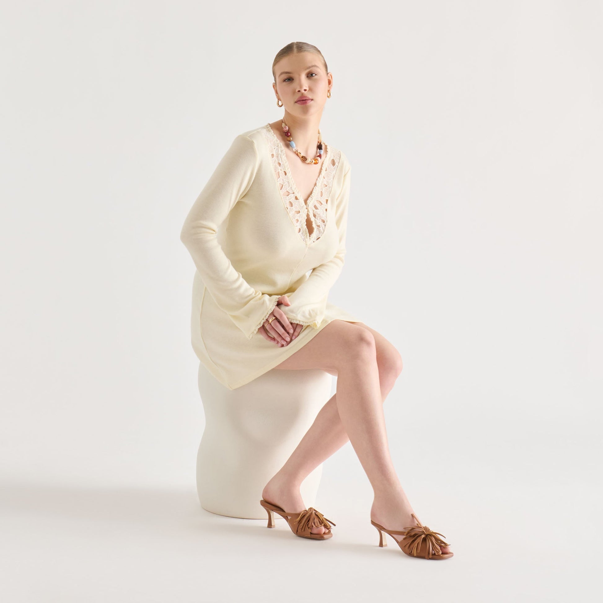 Rosaly Chestnut Leather Heels
