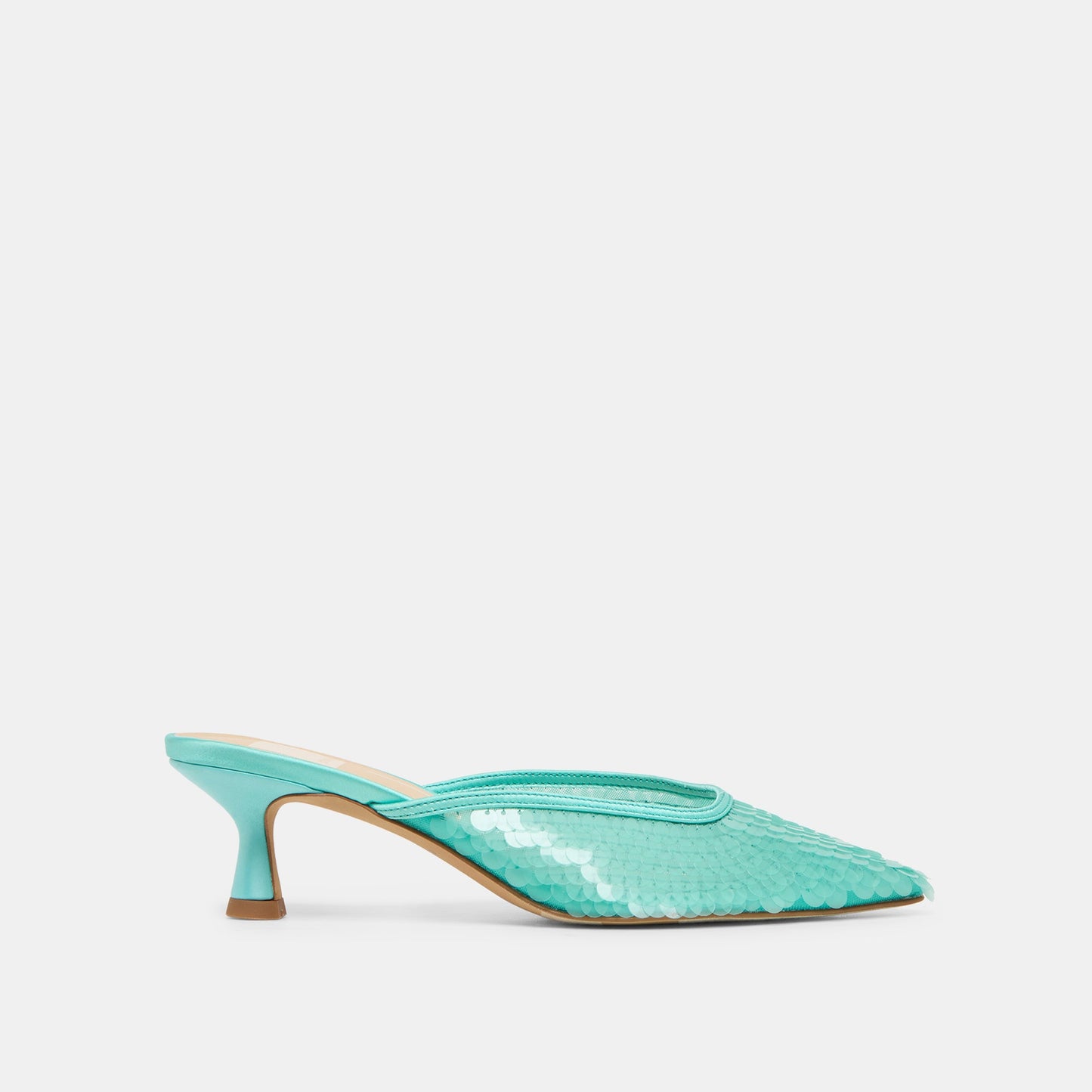 Cleo Sequin Aqua Sequin Heels