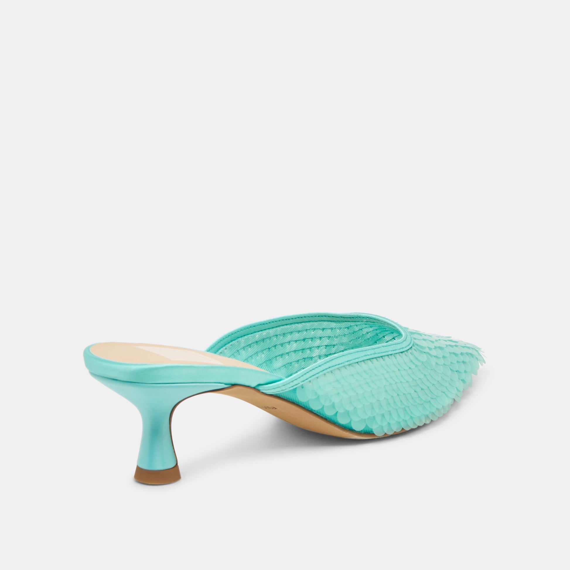 Cleo Sequin Aqua Sequin Heels