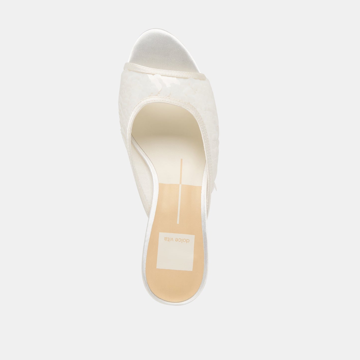 Inga Off White Satin Heels