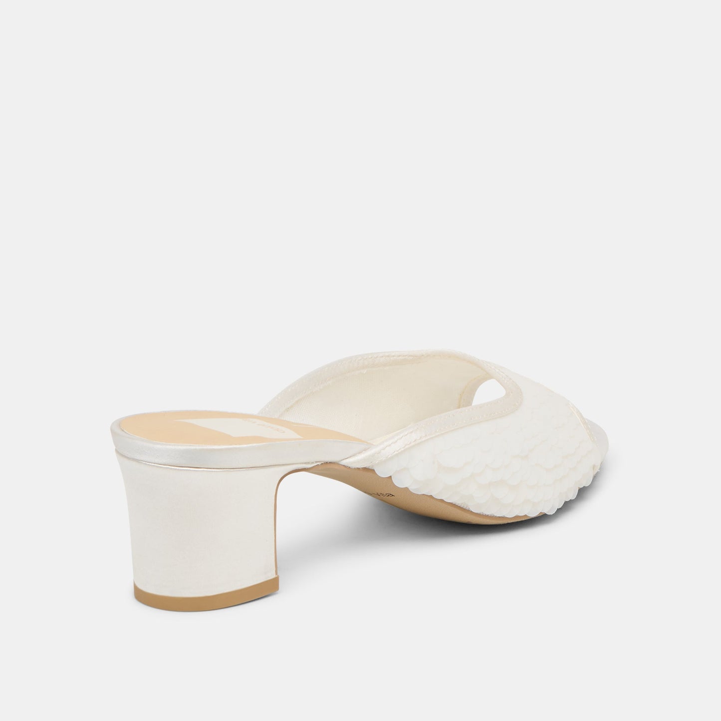 Inga Off White Satin Heels