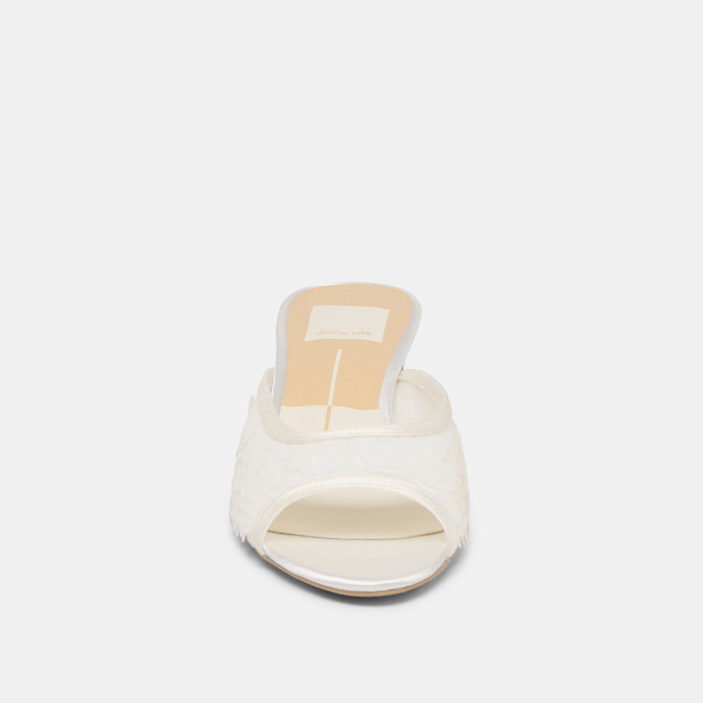 Inga Off White Satin Heels