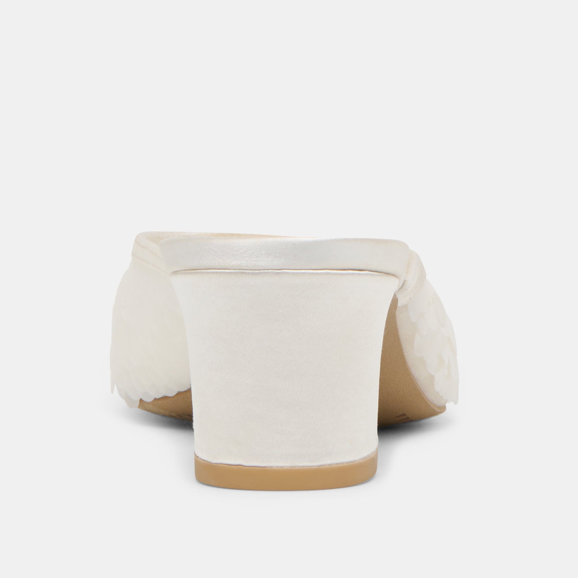 Inga Off White Satin Heels