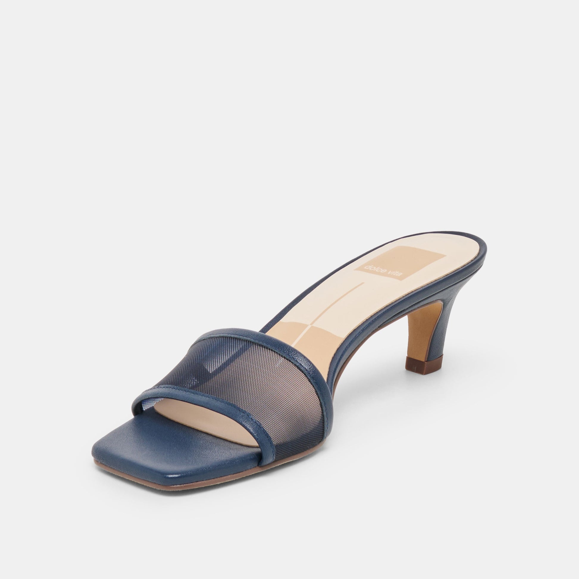Rexa Mesh Navy Mesh Heels