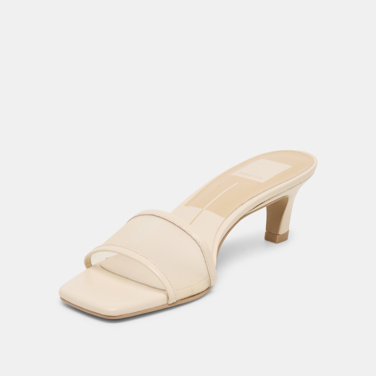Rexa Mesh Creme Mesh Heels
