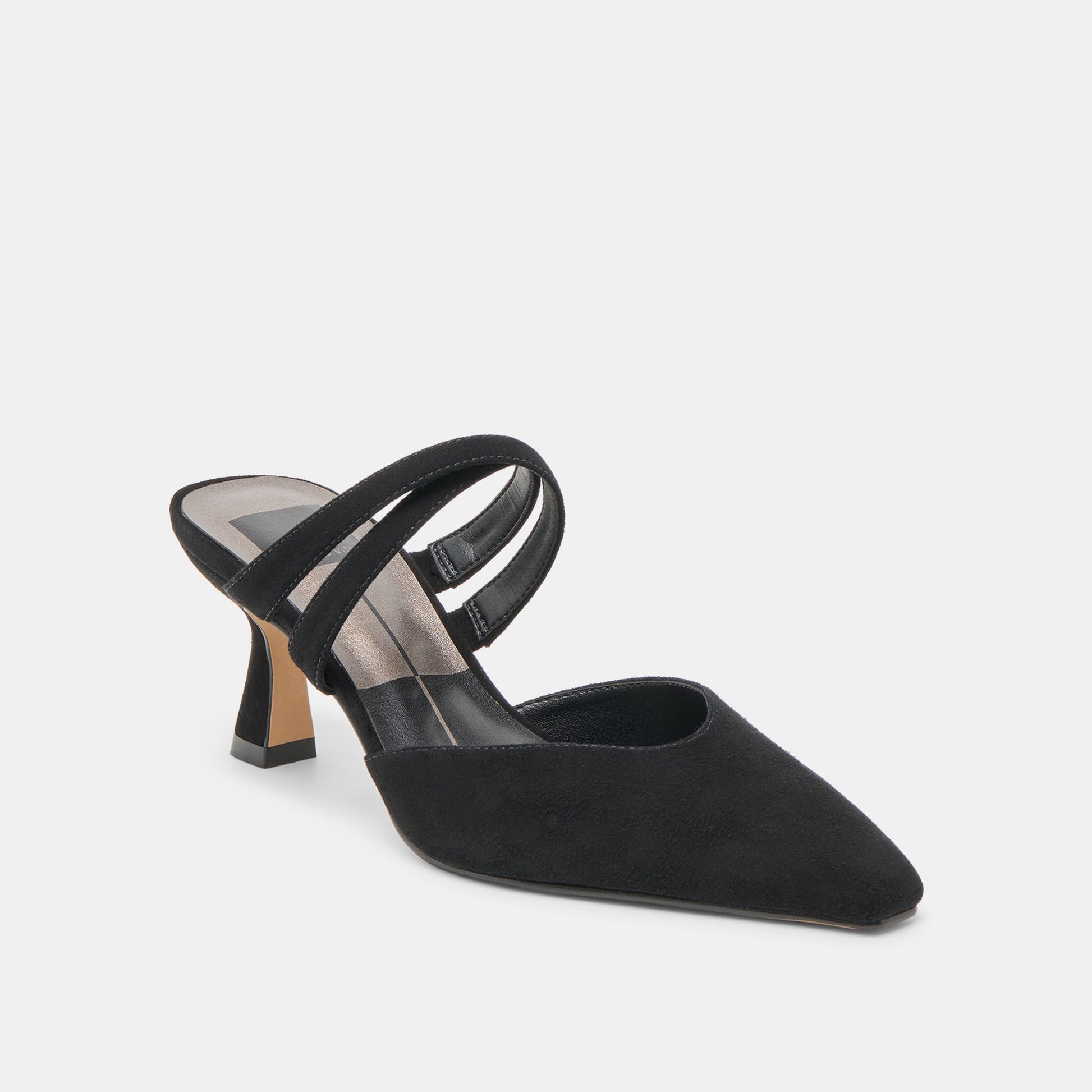 Linore Onyx Suede Heels