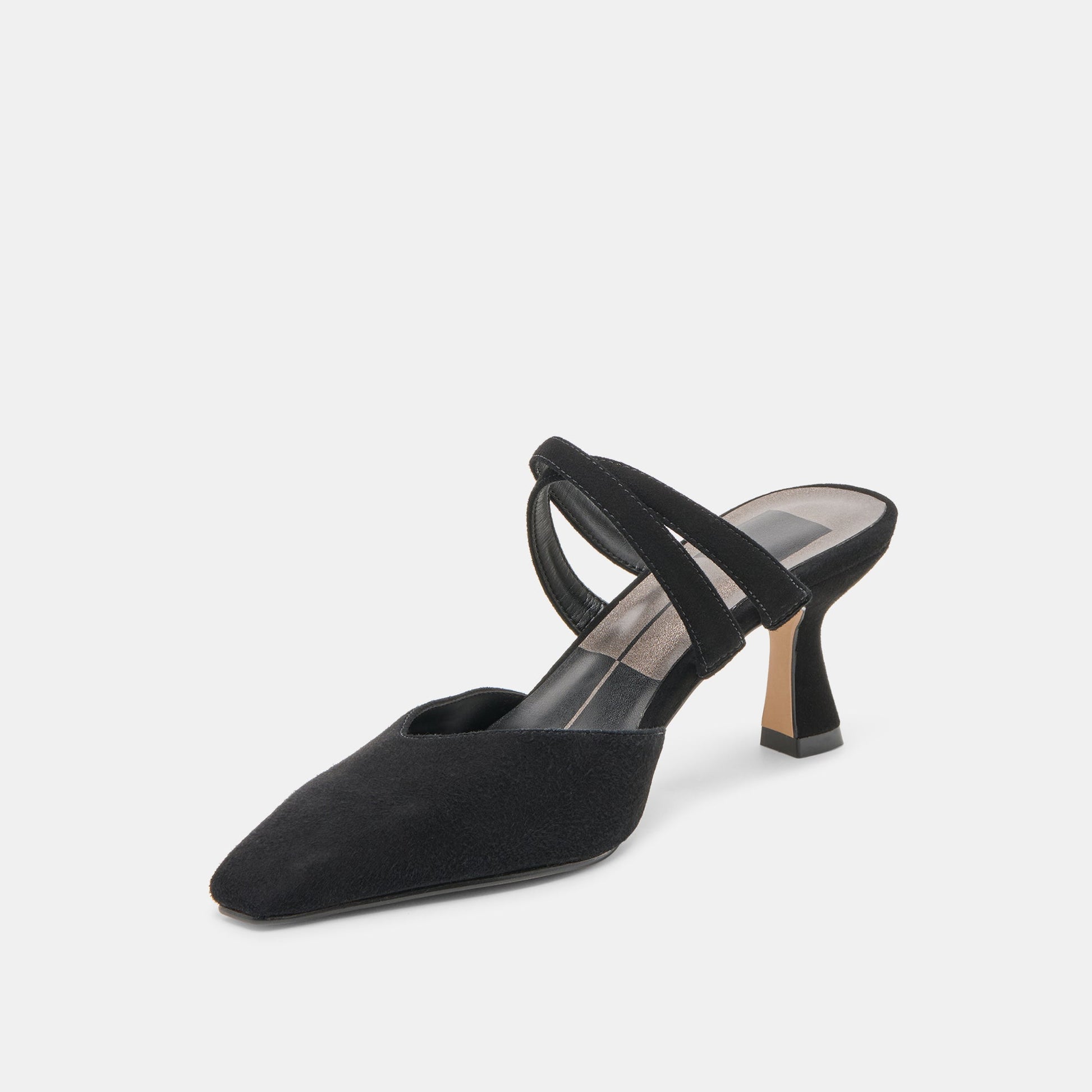 Linore Onyx Suede Heels