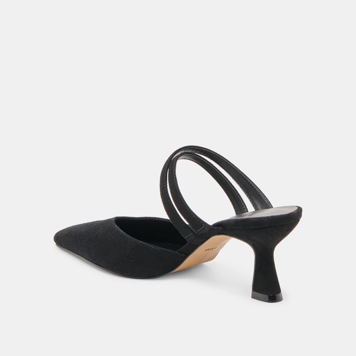 Linore Onyx Suede Heels