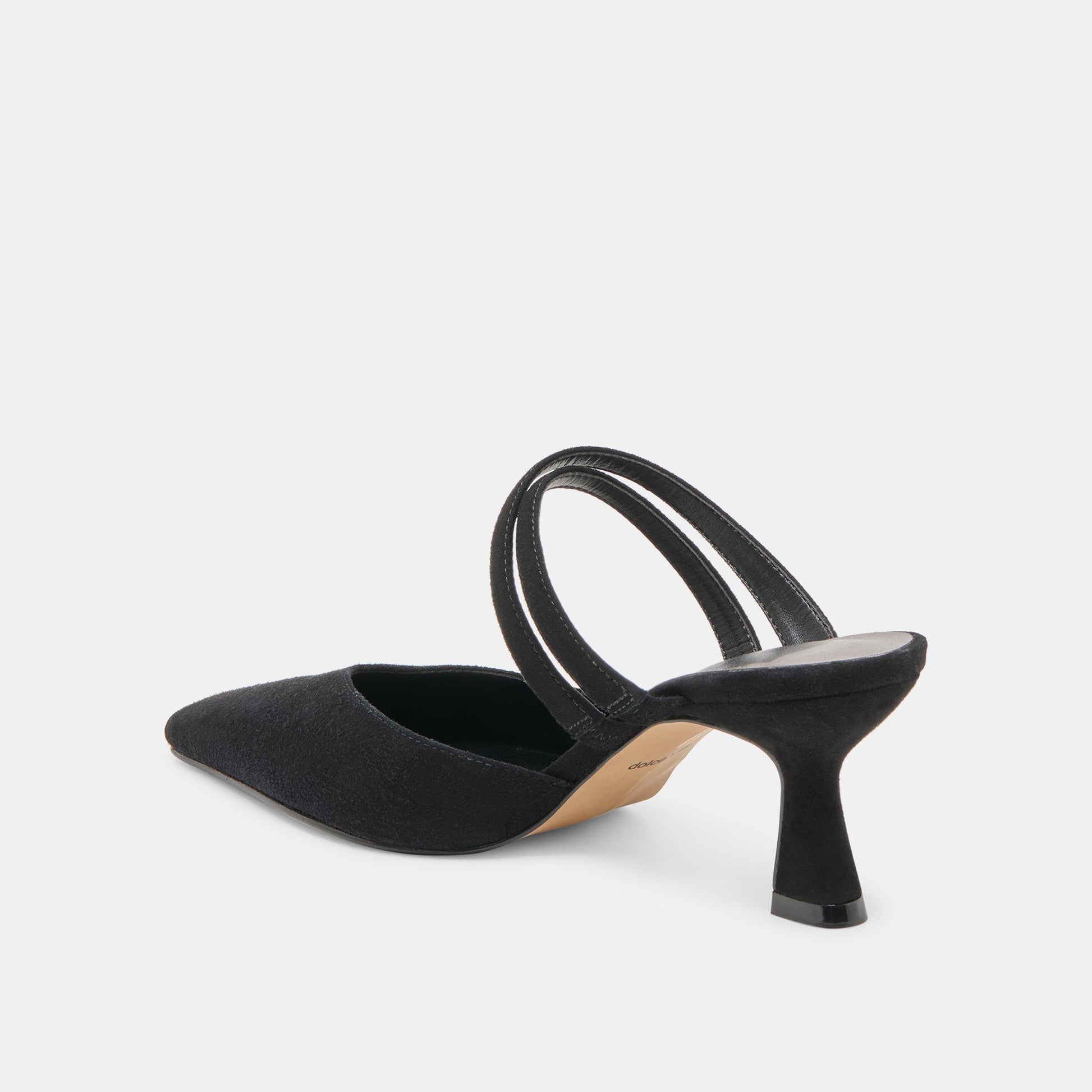 Linore Onyx Suede Heels