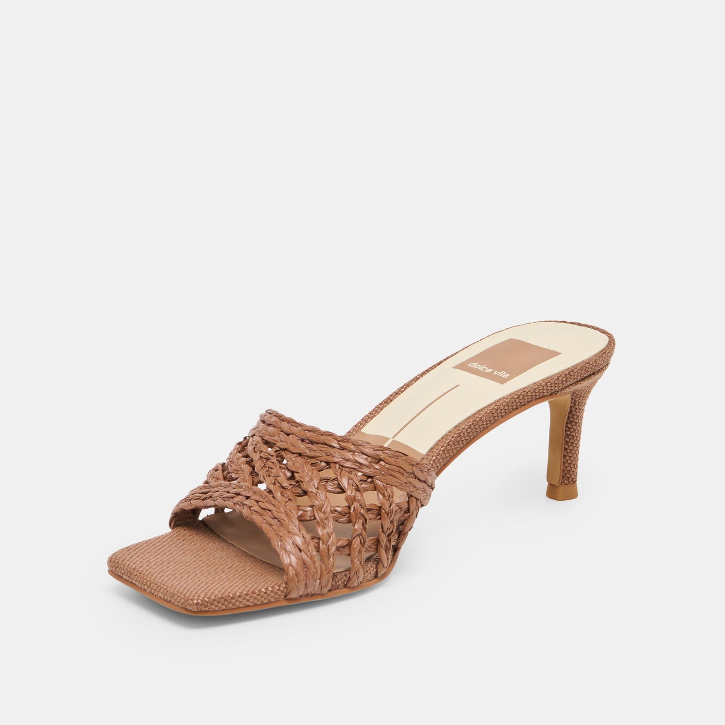 Bowen Cognac Raffia Heels