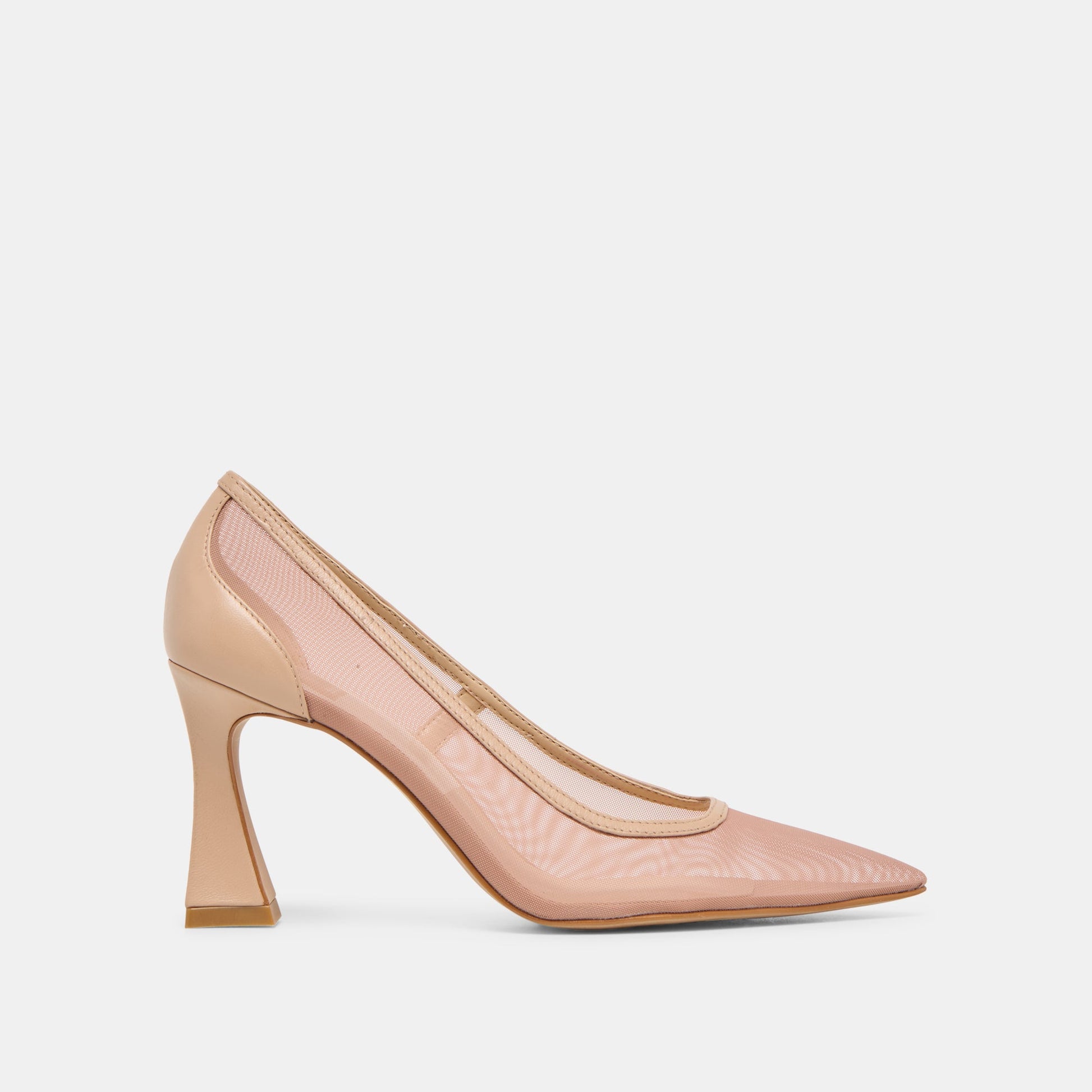 Malory Lt Tan Mesh Heels