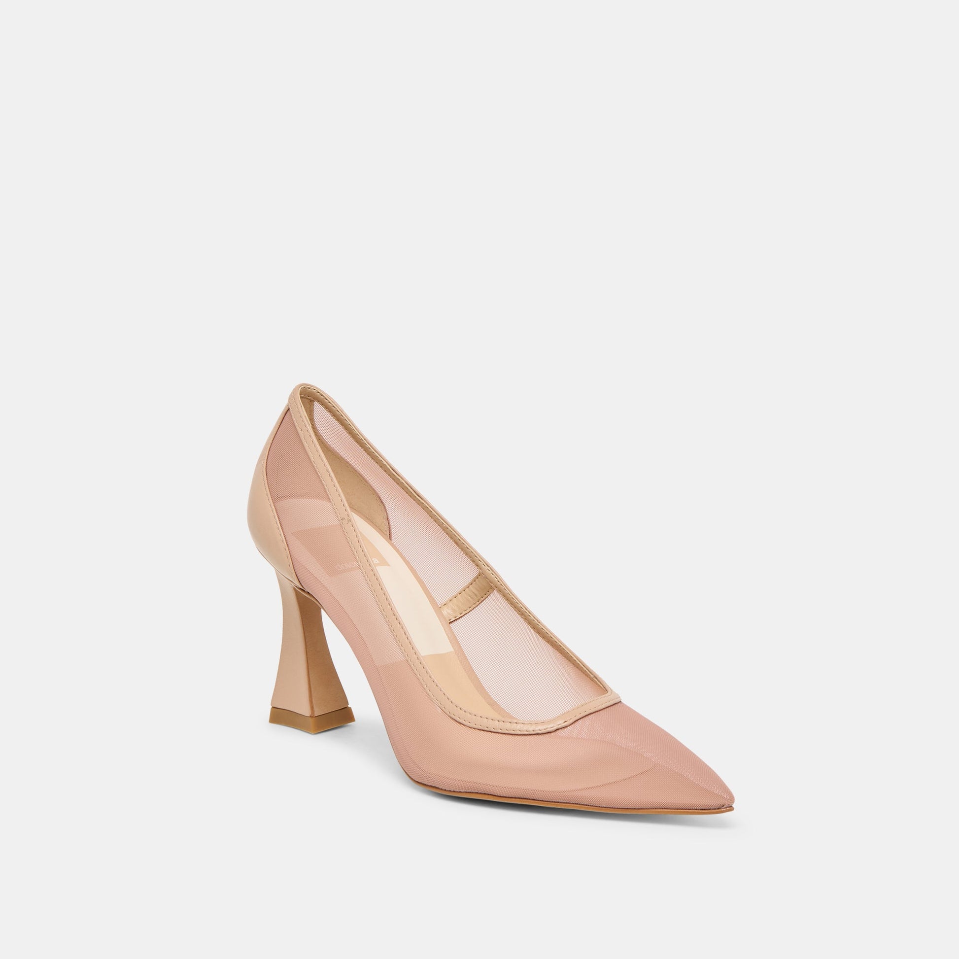 Malory Lt Tan Mesh Heels