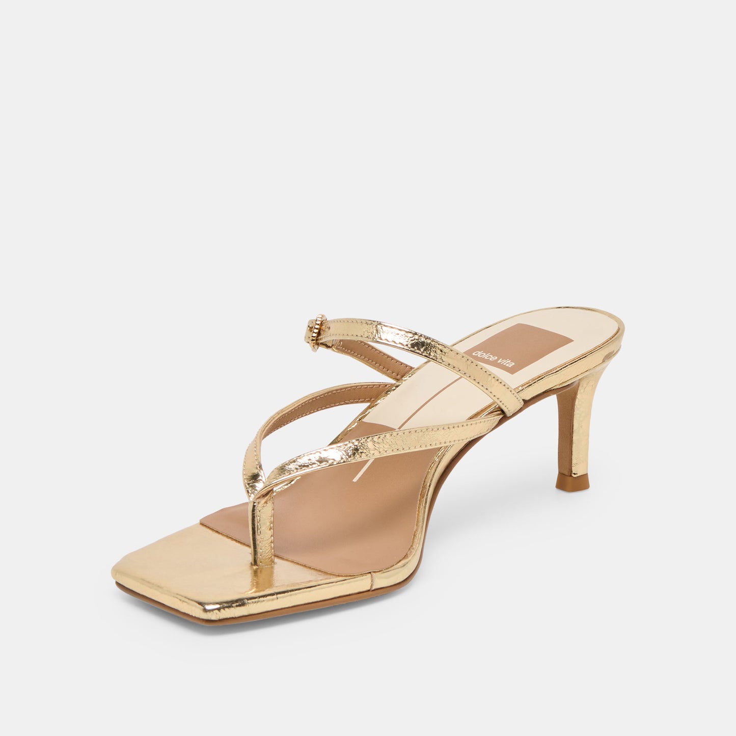 Biaga Gold Distressed Leather Heels
