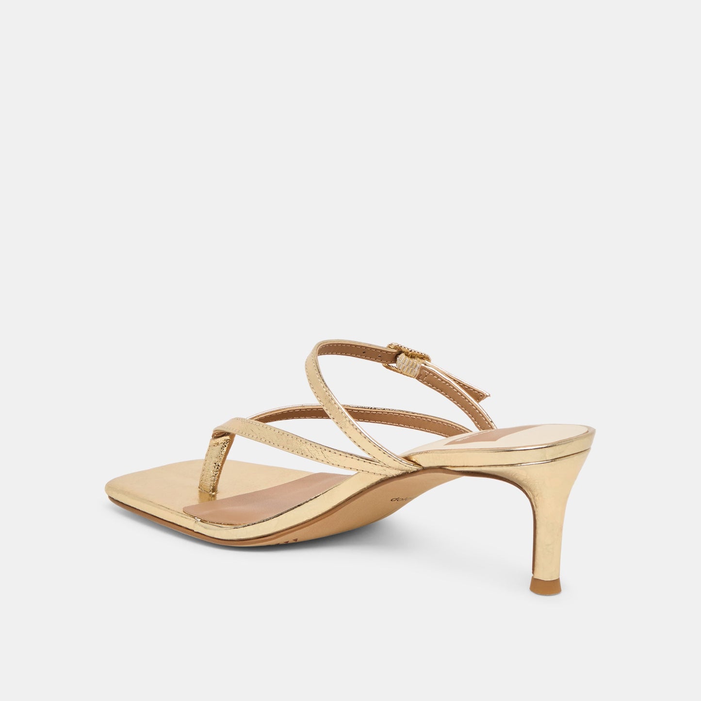 Biaga Gold Distressed Leather Heels